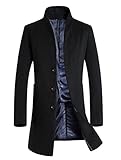 Vogstyle Herren Winter Slim Fit Wollmantel Business Überzieher Schlank Lange...