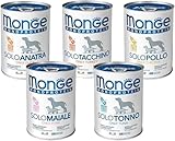 Monge Nassfutter in Dosen Monoprotein für Hunde 400 g - Packung mit 24 Dosen 24 x 400 g...