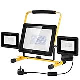 Led Strahler 100watt Baustrahler 8000lumen 6500K Einstellbare Richtung...