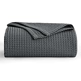 Aisbo Dünne Decke Sommer Grau - Waffelpique Sommerdecke Leichte Decke 130x150...