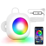 LyLmLe 10W LED Pool Lichter, 12V Smart Farbe Wechselnde Unterwasserleuchten mit...