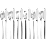 WMF Nuova Fischbesteck Set 12 teilig, Fischset für 6 Personen, Fischgabel, Fischmesser,...
