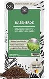 Rasenerde 60 L - 100% Nachhaltig mit Dünger - Rasen-Erde - Rasensubstrat...