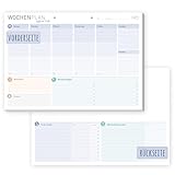 Häfft® Wochenplaner Block A4 ohne festes Datum 'Office Life' 50 Blatt -...