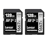 Lexar Professional 1667x SD Karte 128GB 2er-Pack, Speicherkarte SDXC UHS-II, Bis...