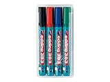 edding 4-383-4 Flipchartmarker 383 Set Keilspitze 1-5 mm Schwarz, Blau, Rot, Grün 4 St.