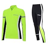 Airtracks Herren Winter Laufset Thermo Laufhose Lang Laufshirt Langarm...