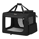 FEANDREA Hundebox faltbar, Transportbox Hund, Größe L, Hundetasche, Oxford-Gewebe,...