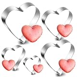 5 Stück Ausstecher Herz Ausstechformen Herz Set Herzausstecher Mini Plätzchen Ausstecher...
