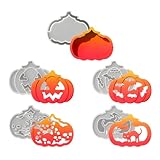 BRITIVIVE Silikonformen Gießformen Halloween Kürbis 5 Stück 3D Kürbis Silikonform...