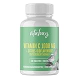 Vitabay Vitamin C + Bioflavonoide 1000 mg | 500 vegane hochdosierte Tabletten |...