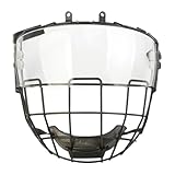 Hockeyhelm mit Metallnetzmaske, transparent