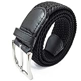 Glamexx24 Unisex Elastischer Stoffgürtel Geflochtener Stretchgürtel Dehnbarer Gürtel...