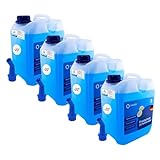 BAUER BLUE Scheibenfrostschutz 4x5L Fertig-Mix -20°C, Citrusduft, Hohe Enteiser +...