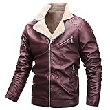 motorradjacke herren leder rot schwarzer lederjacke herren bikerjacke herren schwarz leder...