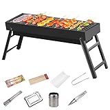 Lixiin Holzkohlegrill Camping Grill Holzkohle, Klappgrill Tragbarer Grill, 60x...