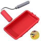 PLLYPE Leimroller Holzleim, Leimpinsel mit Silikon Farbwanne, Wiederverwendbare Leimwalze...