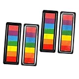 TEHAUX 4Stücke Farben Tintenkissen Streifenform DIY Stempelkissen Für Fingermalerei...