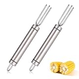 2x Pellkartoffel-Gabel mit 3 Zinken, Pellkartoffelgabel, Edelstahl poliert,...
