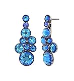 WATER CASCADE Ohrhänger | KONPLOTT Ohrring mit Glitzer-Steinen Blau |...
