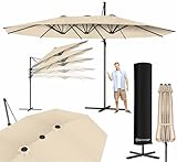 KESSER® Sonnenschirm Doppelsonnenschirm 4,6m x 2,7m | Ampelschirm Abdeckung &...