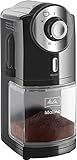 Melitta 1019-02 Kaffeemühle Molino, elektrisch, Scheibenmahlwerk, schwarz , 1 Stück (1er...