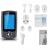 EMS/TENS Gerät,3-in-1 Reizstromgerät mit 2 Kanäle tens gerät schmerztherapie,24...