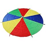 LEADSTAR Fallschirm Spielzeug Kinder,2m Kinder Spielen Zelten Fallschirm mit 8 Griffen...