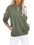 Eniloyal Sweatshirt Damen Pullover Langarmshirt ohne Kapuze Pulli Rundhals...