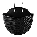 Trjgtas Wandbehang, Pflanzkorb, Zaun, Pflanze, Blumentopf, Rattan, Blumen, Vogelkorb,...