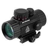 UTG Leuchtpunktvisier 4 Zoll Compact Ita Rot/Gün Circle Dot Sight mit Integrierter...