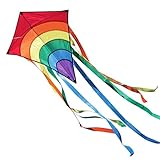 CIM Kinder-Drachen - Rainbow Eddy RED - Einleiner-Flugdrachen für Kinder ab 3 Jahren -...