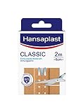Hansaplast Classic Pflaster (2 m x 6 cm), zuschneidbare Wundpflaster mit extra starker...