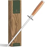 WALDWERK Premium Wetzstahl - Messerschärfer aus gehärtetem Stahl und mit edlem...