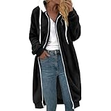 Générique Herbstjacke für Damen, große Größe, 3/4-Mantel, Übergangsjacke, Molton,...