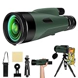 Monokular 60X80 Zoom Monokulare Teleskop Fernrohr Erwachsene mit Smartphone Halterung...
