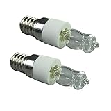 Generic 2 X Backofen-Lampe bis 500° C, Warmweiß Herd-Glühbirne 50W, E14, 230V (2 Stück...