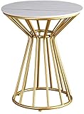 XOUVY Marmor-Beistelltisch, Sofa, Beistelltisch, Balkon, Kleiner Couchtisch, Wohnzimmer,...
