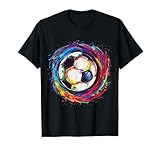 Fußball T-Shirt Fußballspieler Kicken Fußballer Kinder Junge T-Shirt