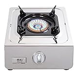 NSD-11 Hochwertiger Edelstahl Gaskocher 1 flammig LPG Campingkocher WOK Hockerkocher mit...