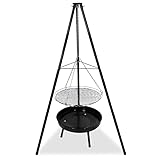 CCLIFE Schwenkgrill mit Grillrost 166 cm hoch Drehbar Rutschfester Grill multifunktionaler...