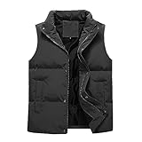 Leichte Pufferweste für Herren und Herren, Bodywarmer, ärmellos, mit Fleece gefüttert,...