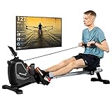 Skandika Rudergerät Venn, Ruderergometer, Tablet-Halterung, Rower mit...