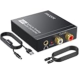 PROZOR Da Wandler Optisch auf Cinch Audio Adapter Toslink auf Klinke Aux Digital zu Analog...