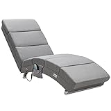 Casaria® Relaxliege XXL Massage Heizfunktion 186x89x55cm Ergonomisch Stoff Gepolstert...