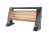 Quarz-Heizstrahler mit 3 Leistungsstufen, 400/800/1200 W, Kippschutz, Sicherheitsgitter,...