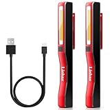 Linkax LED Arbeitsleuchte Werkstattlampe 2 Stück, Taschenlampe LED Aufladbar, COB...