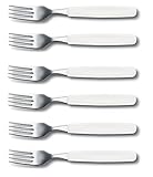 Victorinox 6 Stück Tafelgabel Weiß