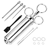ZITFRI Marinierspritze Edelstahl, Bratenspritze 60 ML Fleischspritze Edelstahl...