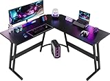 Devoko Gaming Tisch 120x120x75cm,Computertisch,Eckschreibtisch,Schreibtisch L...